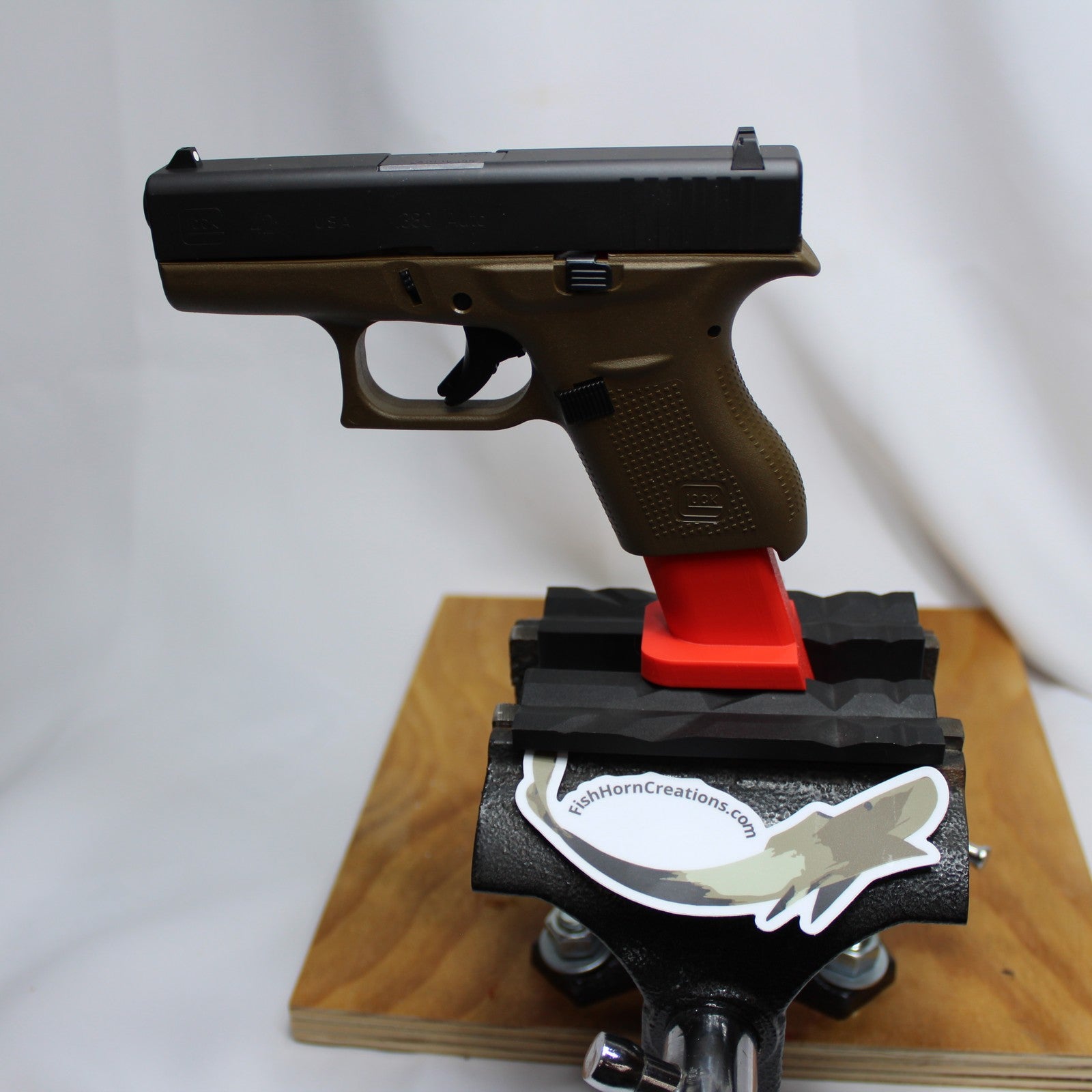 Glock 42 Vise Block – detail view