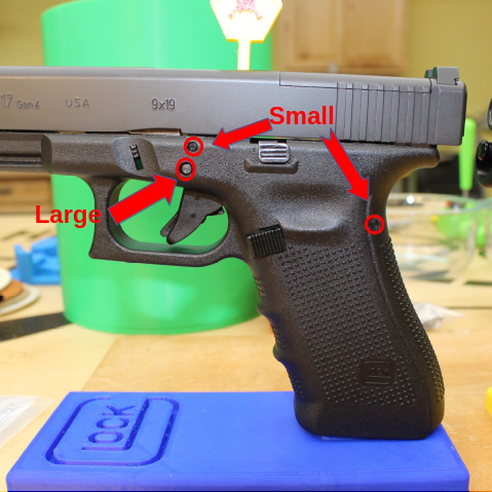 Glock Maintenance Pins v2.0 – detail view