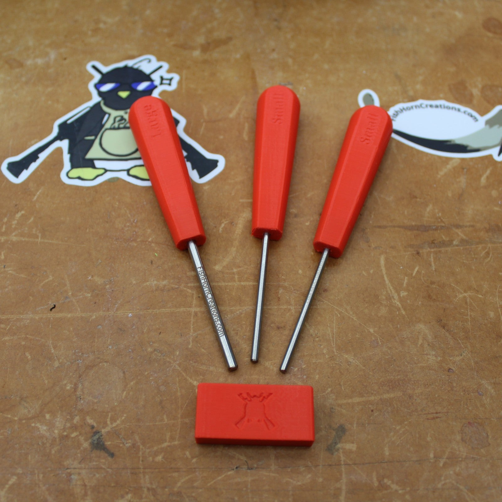 Glock Maintenance Pins v2.0 – Smooth-Handle 3-Pin Set