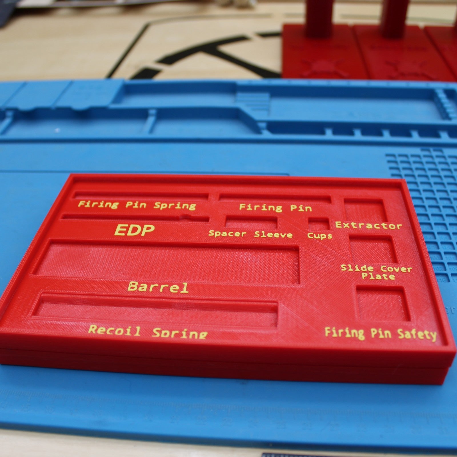 Glock Parts Tray – 2-Tier Organizer with Built-In Labels