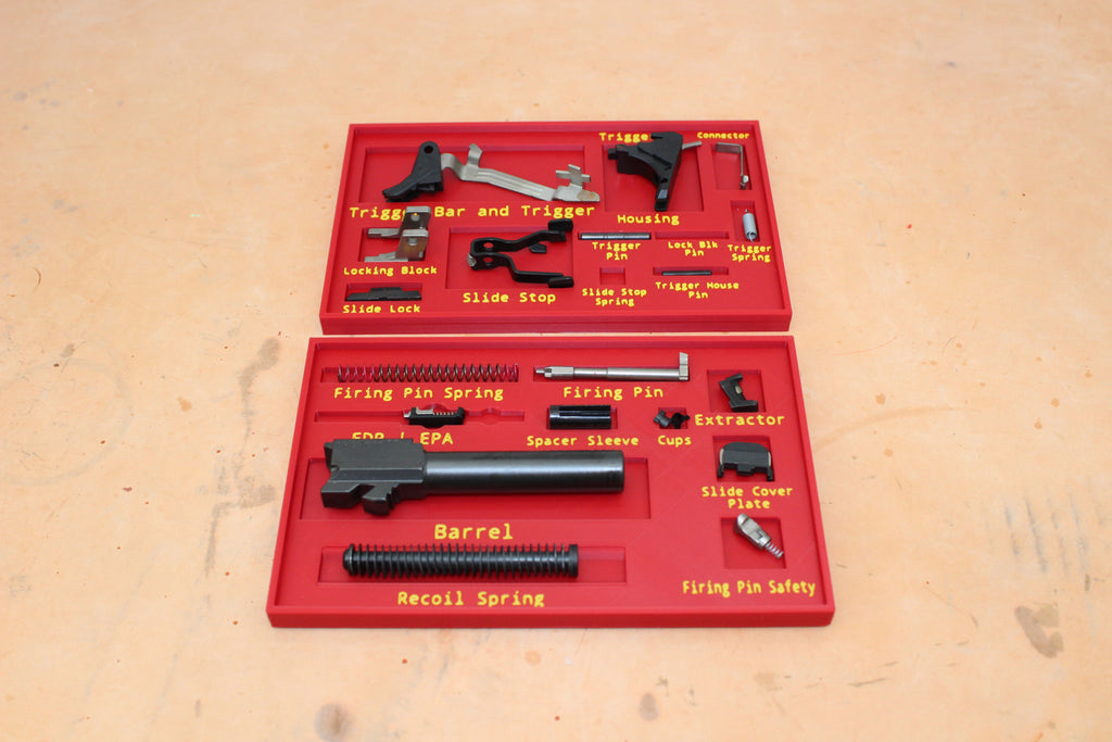 Glock Parts Tray – 2-Tier Organizer with Built-In Labels, Now Includes Gen 6