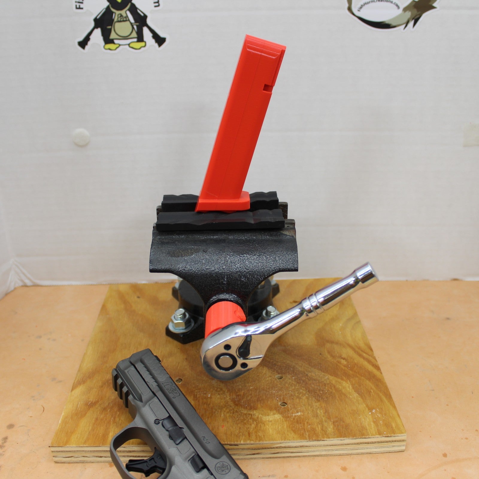 M&P 2.0 9mm Full Size Vise Block, in the vise