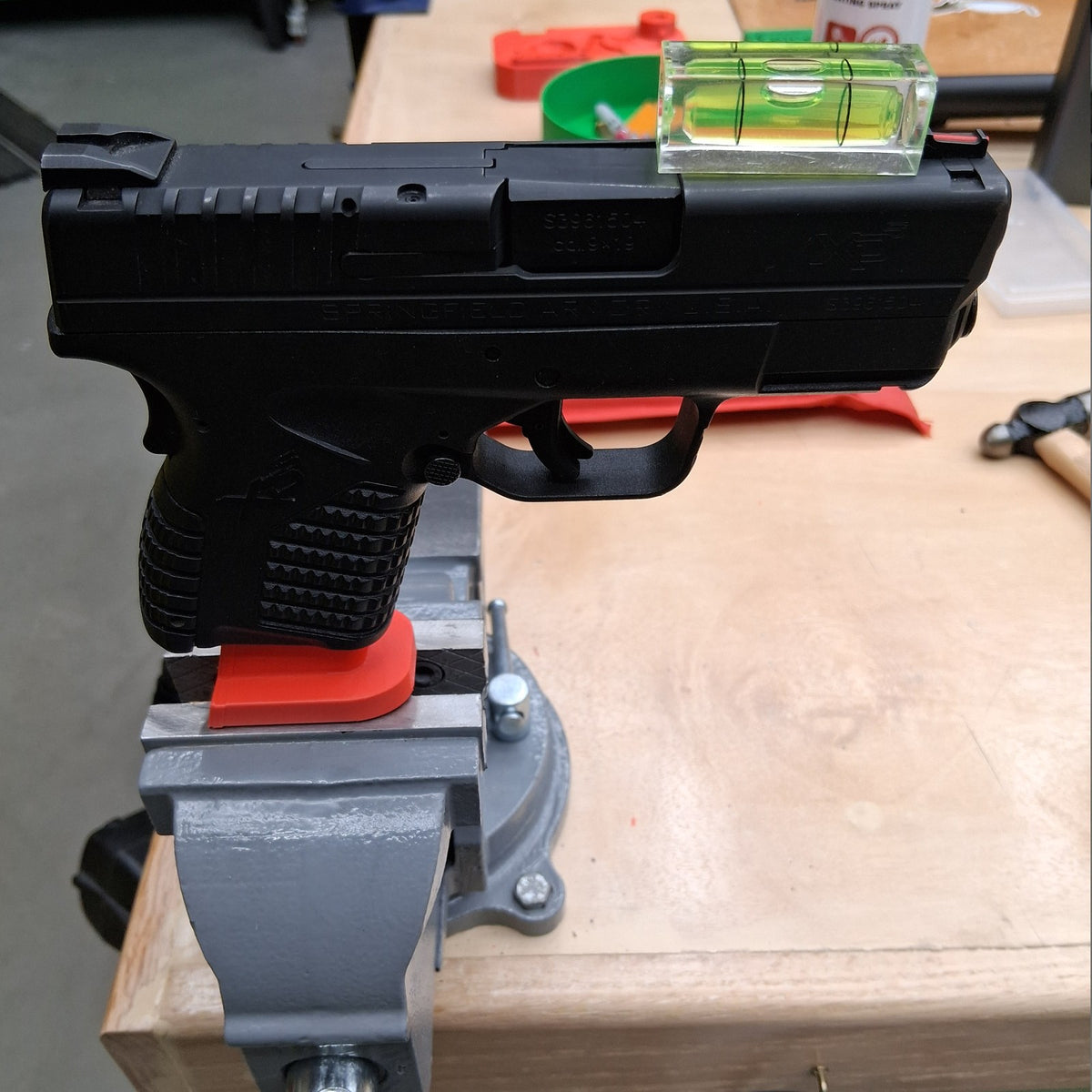 Springfield XDs 9mm Vise Block – detail view