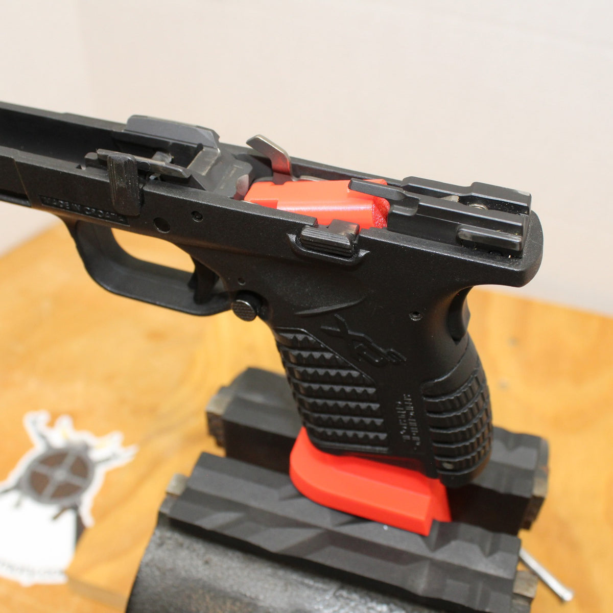 Springfield XDs 9mm Vise Block – detail view